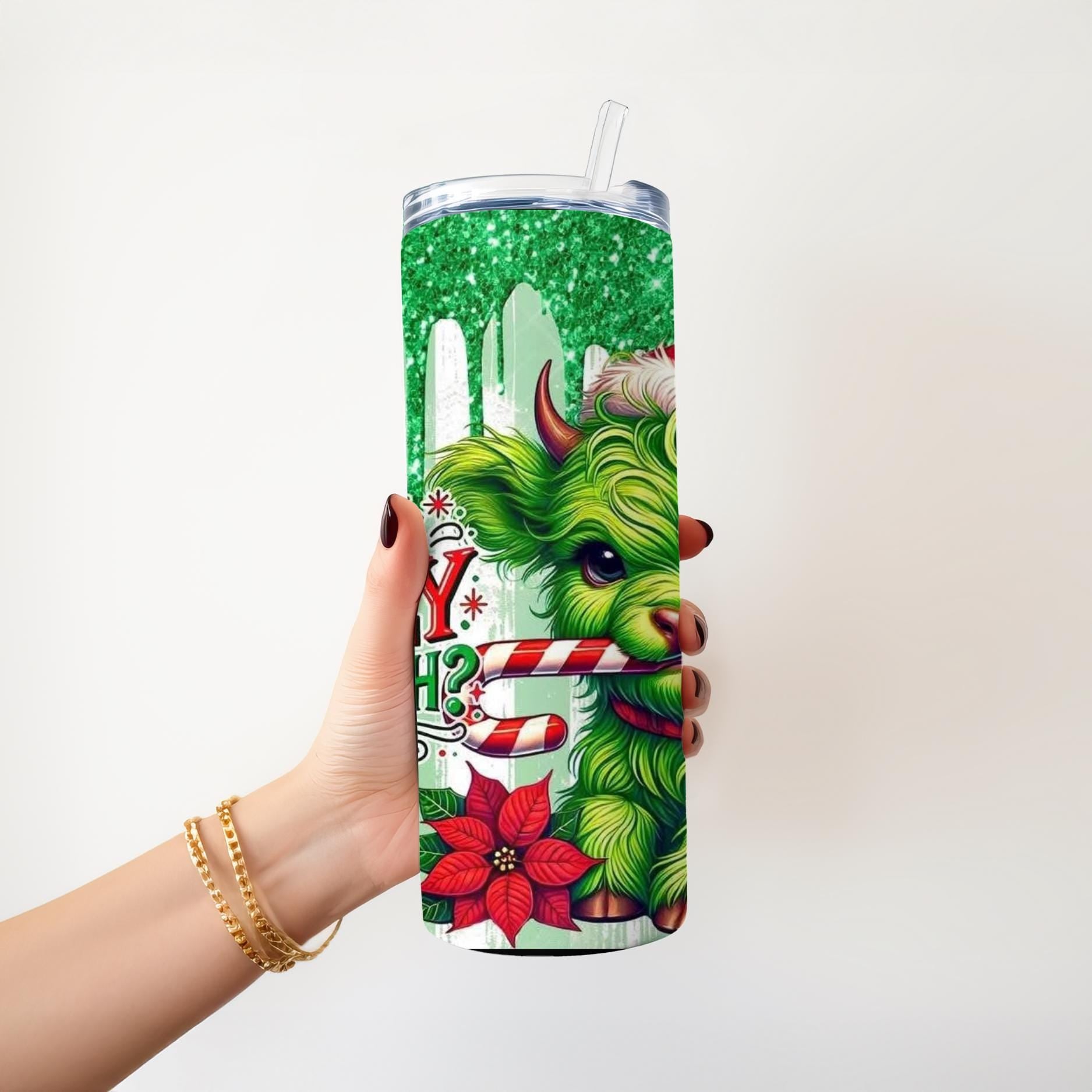 20oz Stainless Steel Christmas Tumbler - Is This Jolly Enough Holiday Mug with Straw