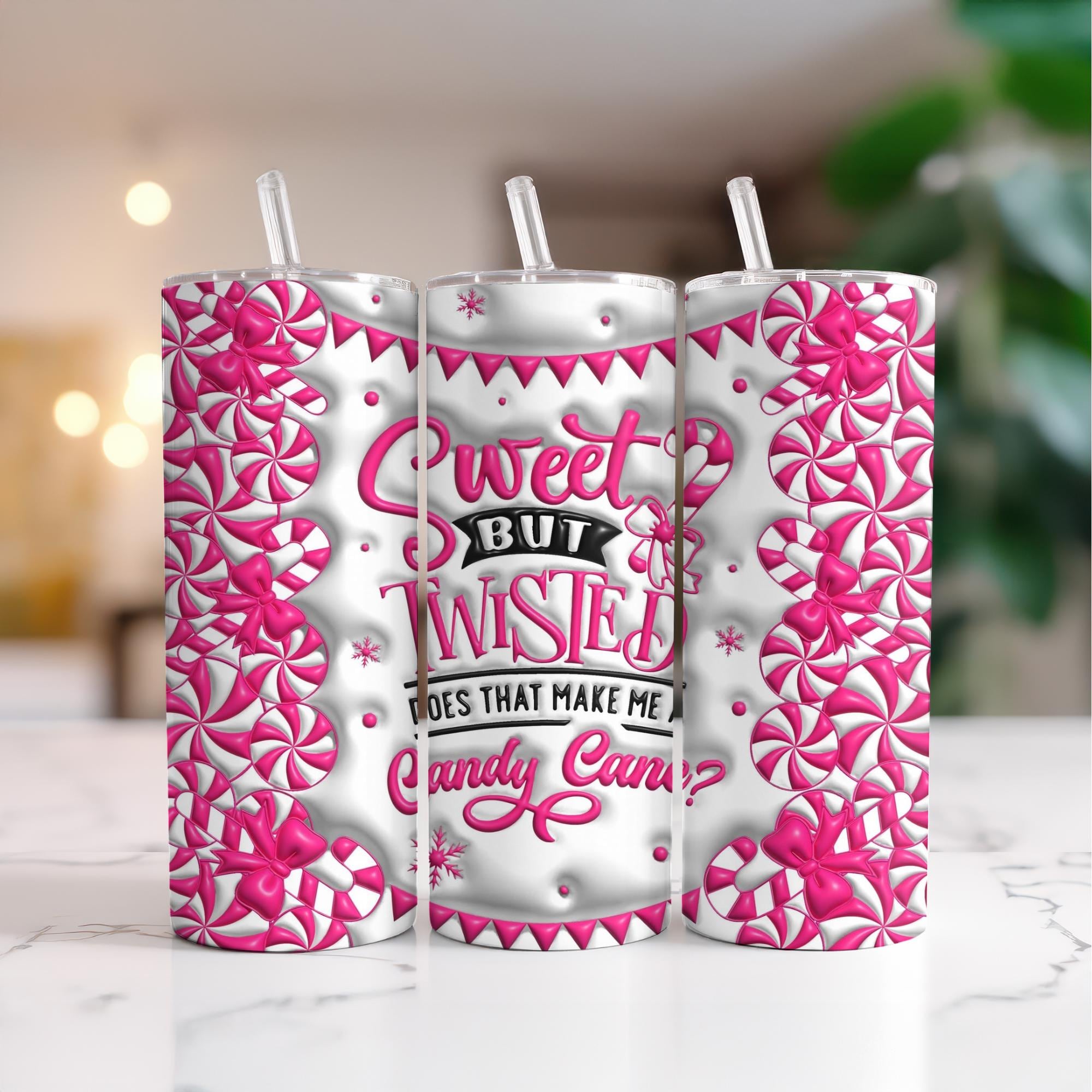 20oz Stainless Steel Christmas Tumbler - Is This Jolly Enough Holiday Mug with Straw