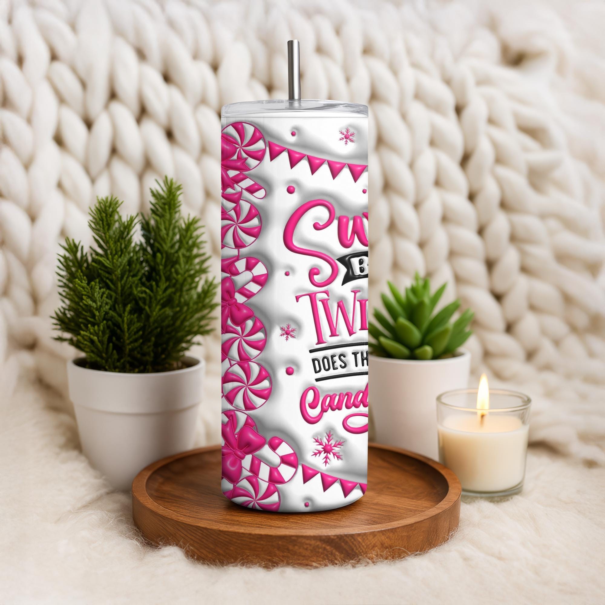 20oz Stainless Steel Christmas Tumbler - Is This Jolly Enough Holiday Mug with Straw